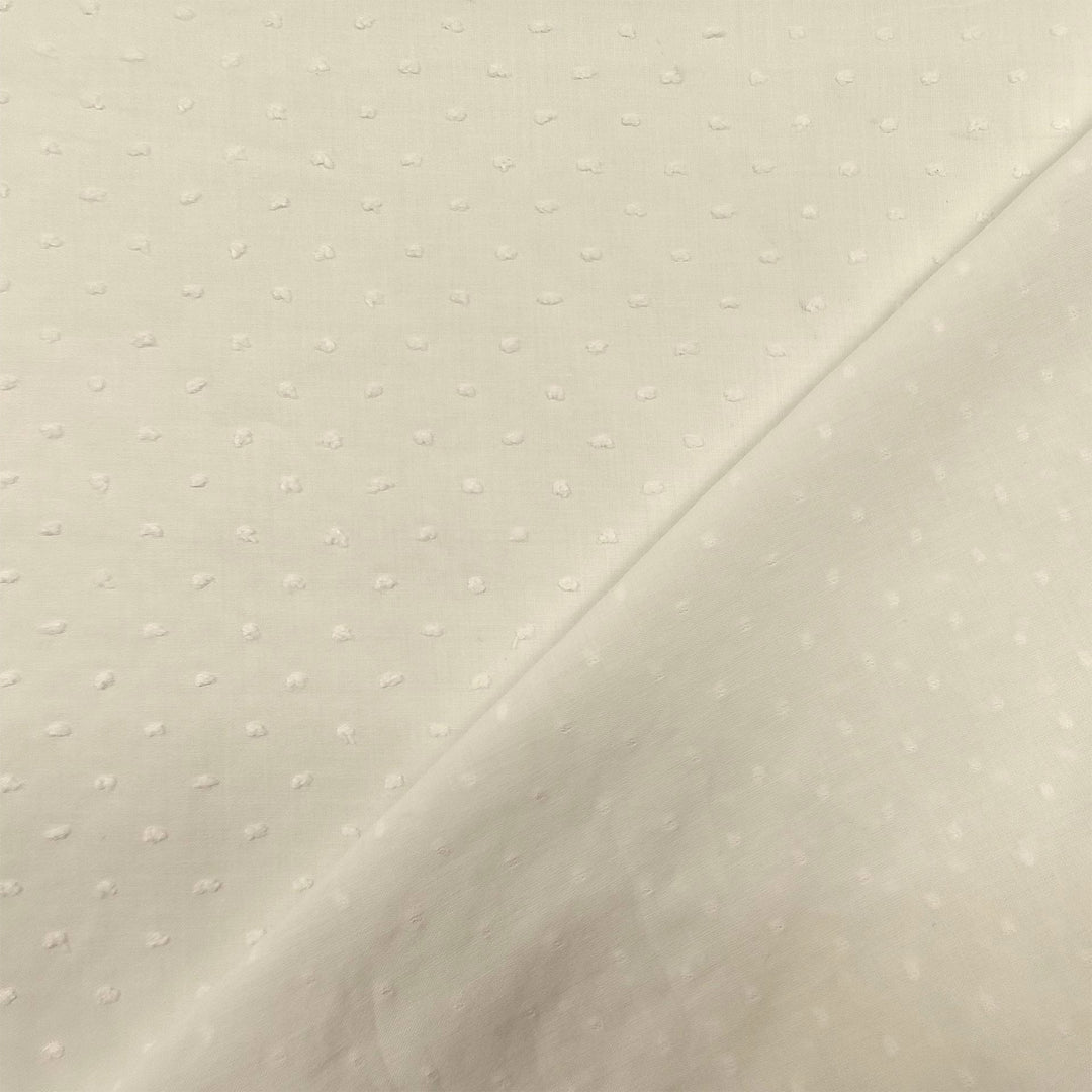 Fabric Ivory "Dotted Swiss" - By the Yard