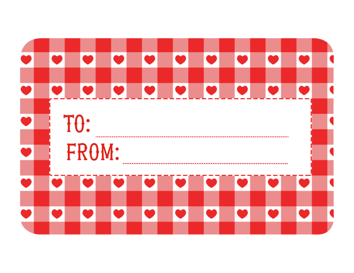 Gift Card - Valentines - Gingham