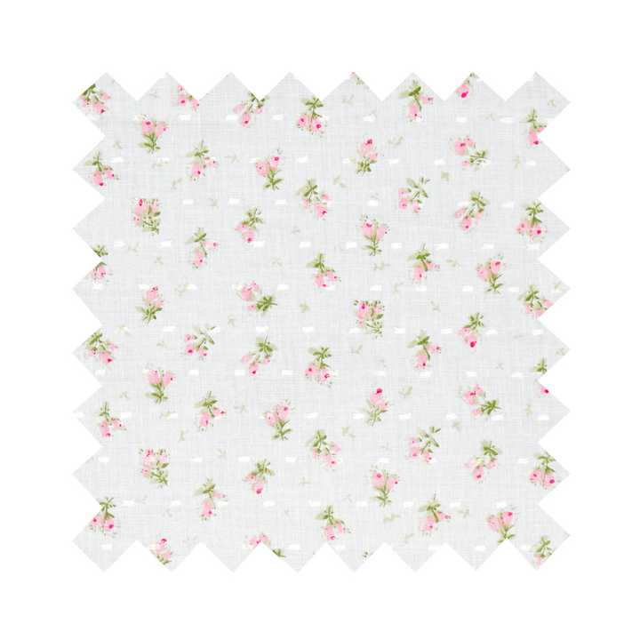 NEW Fabric in Pink "Forget-Me-Nots & Polka Dots" - By the Yard