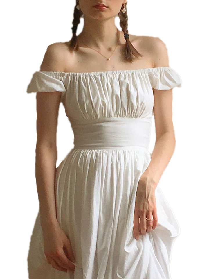 RTS - Loretta Dress in White Cotton