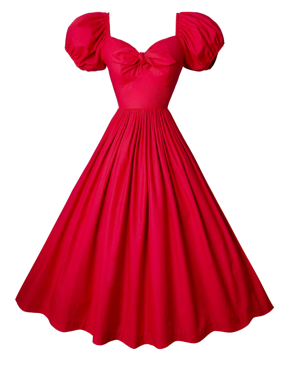 MTO - Dottie Dress in Cardinal Red Cotton