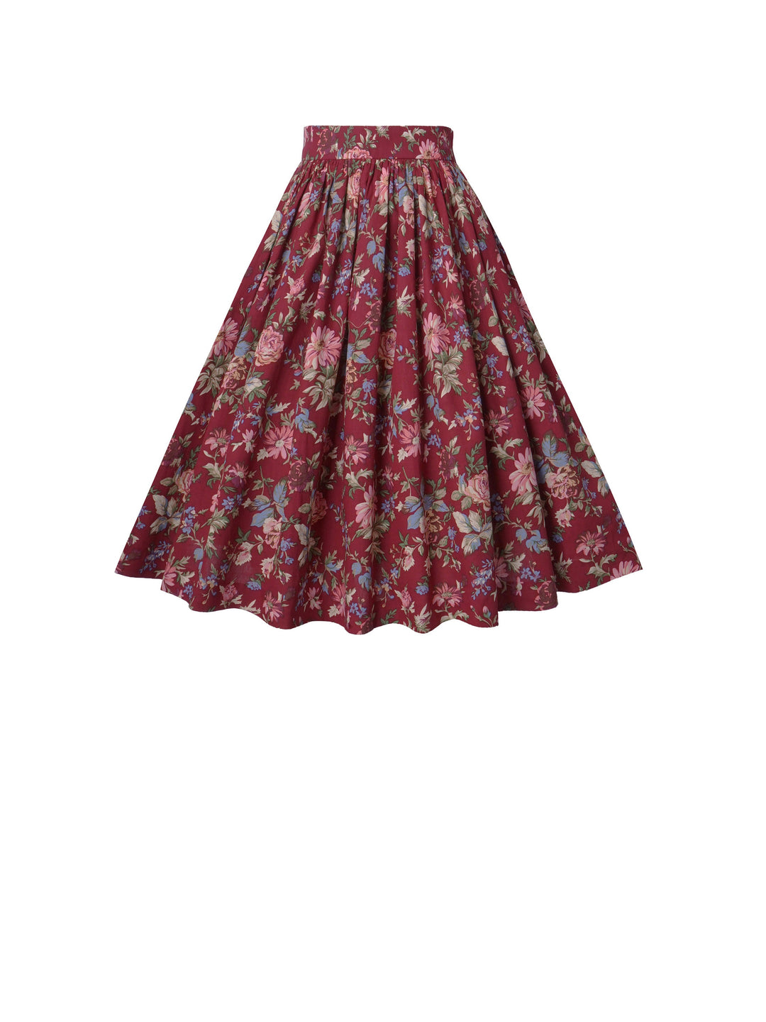 RTS - Size S - Lola Skirt Burgundy "Fallflower"