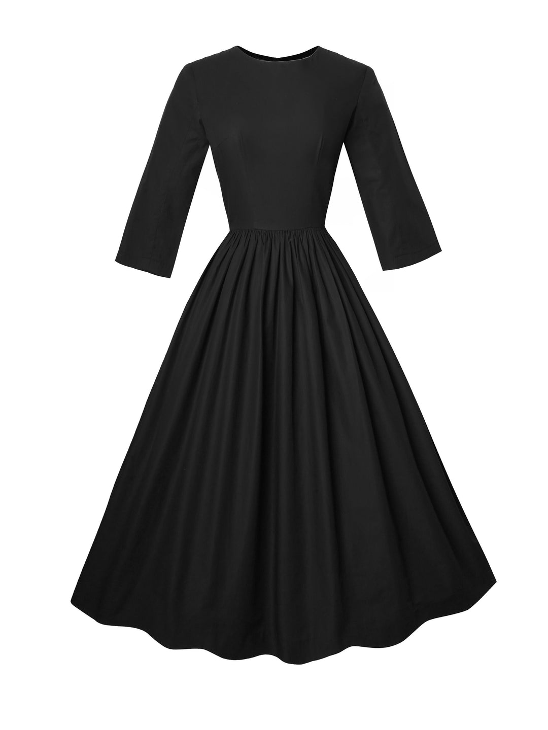 RTS - Size S - Marianne Dress in Raven Black Cotton