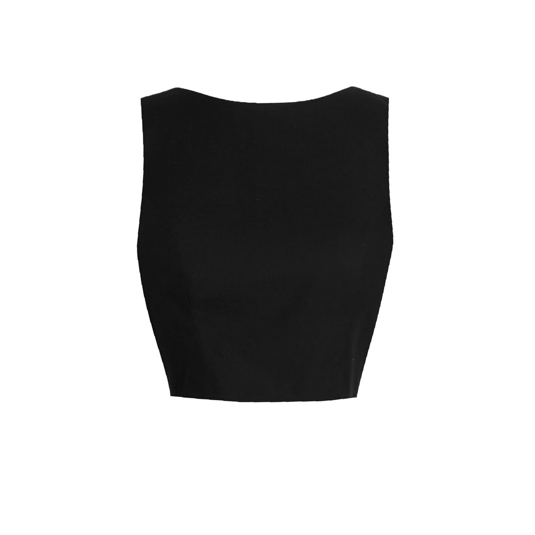 RTS - Size S - Georgia Top Only in Raven Black Cotton