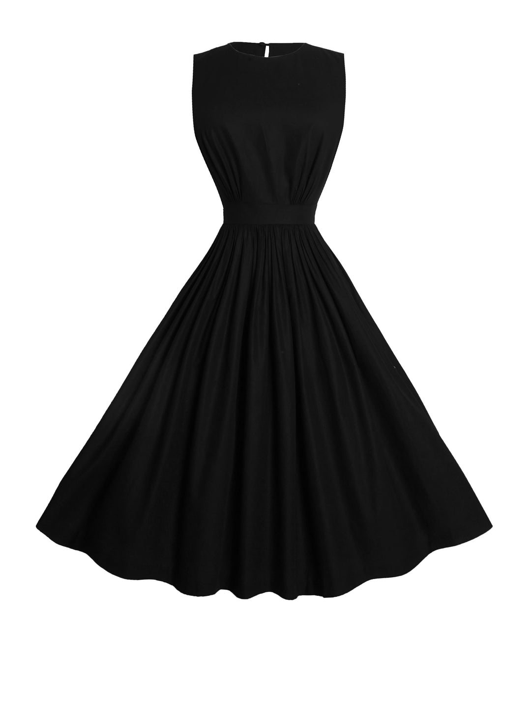 RTS - Size S - Clarence Dress in Raven Black Cotton