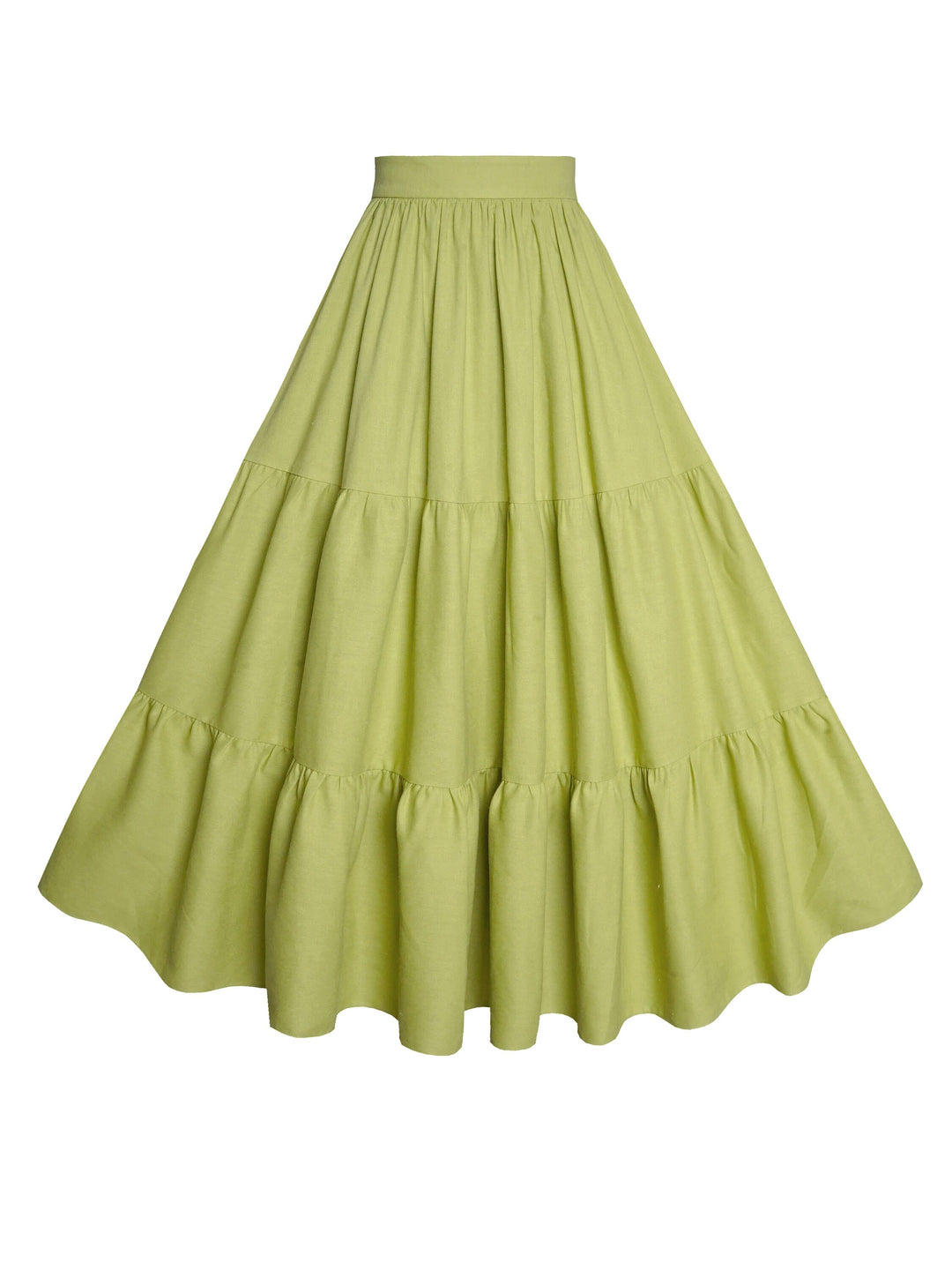 MTO - Pippa Skirt in Pistachio Green Linen