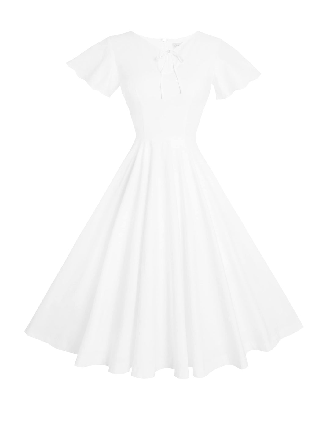 RTS - Size S - Nancy Dress in White Cotton