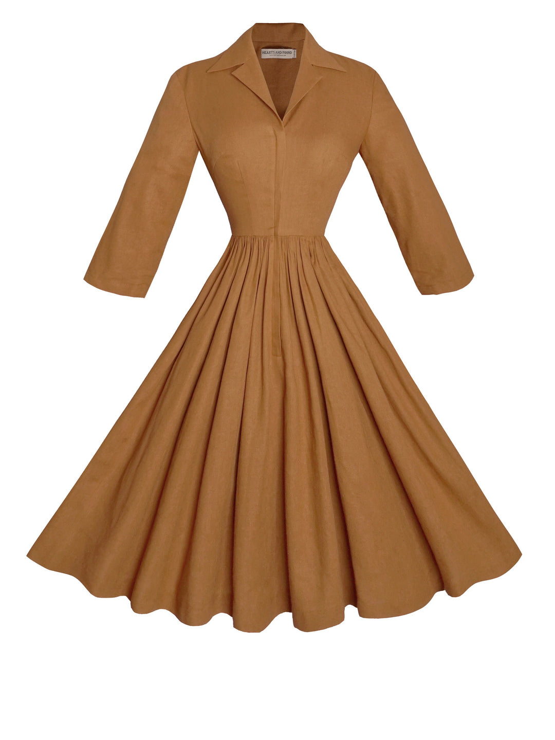 MTO - Natalie Dress in Caramel Linen