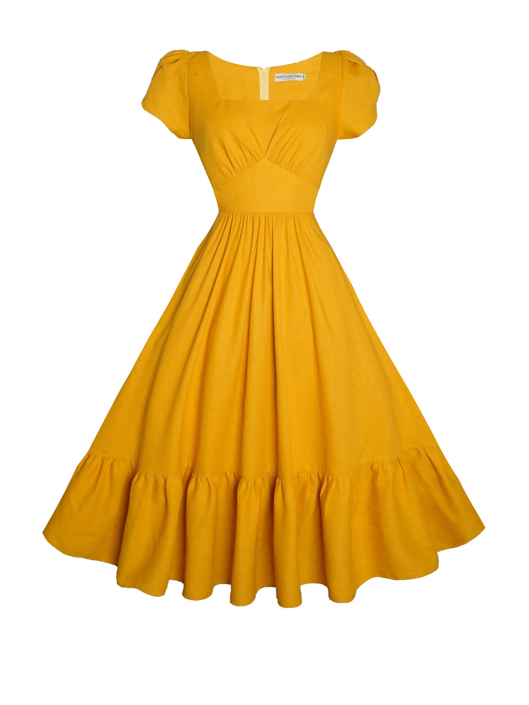 MTO - Ava Dress in Tuscany Yellow Linen