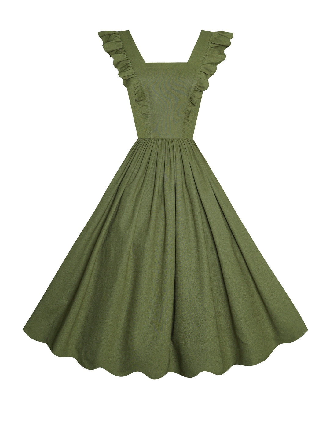 MTO - Lorraine Dress in Hunters Green Linen