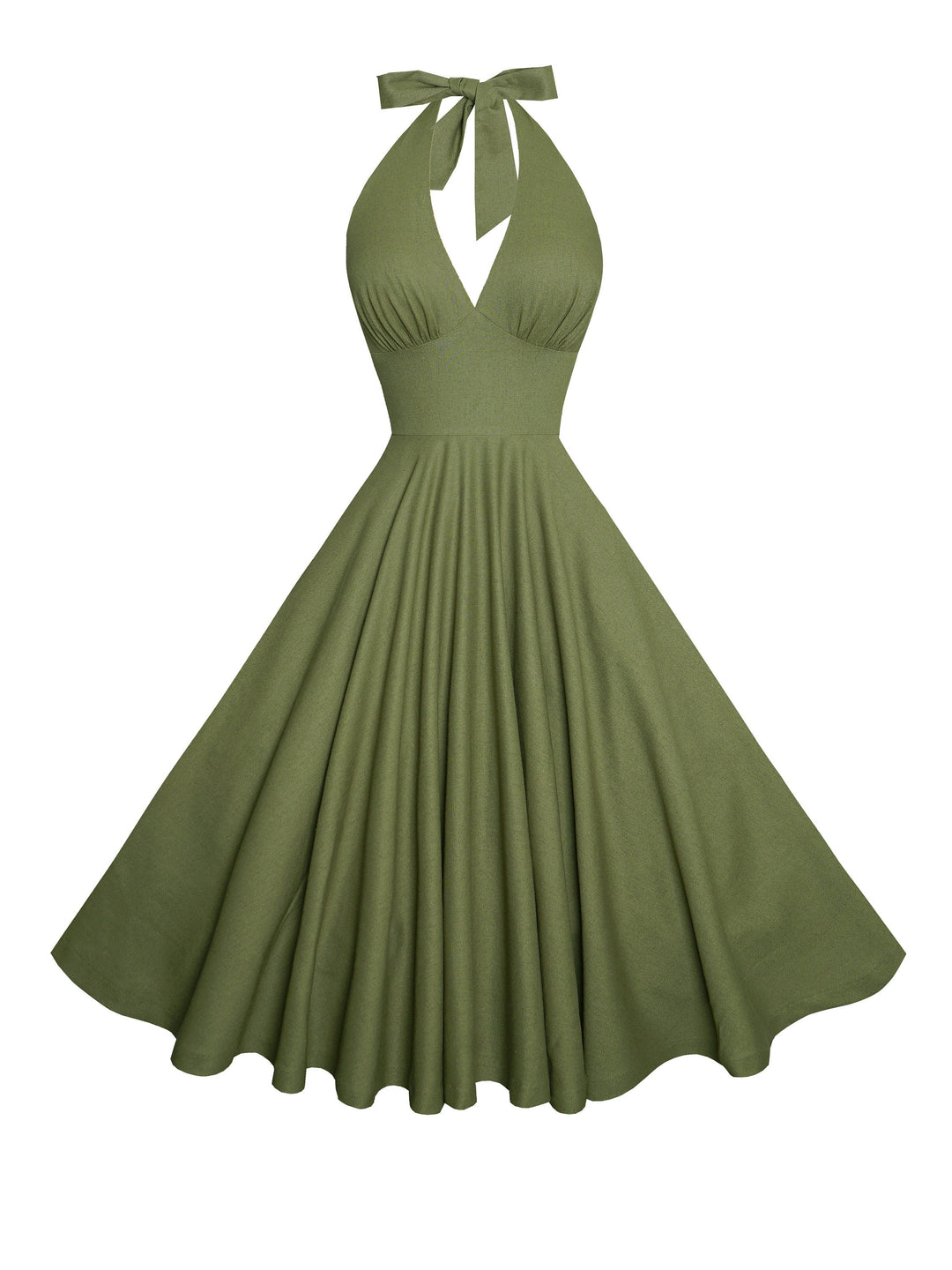 MTO - Mansfield Dress Hunters Green Linen