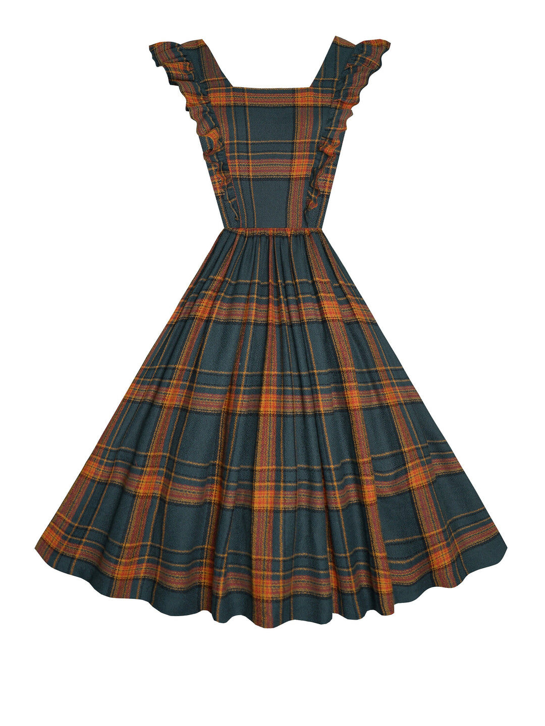 MTO - Lorraine Dress in "Harvest Plaid"