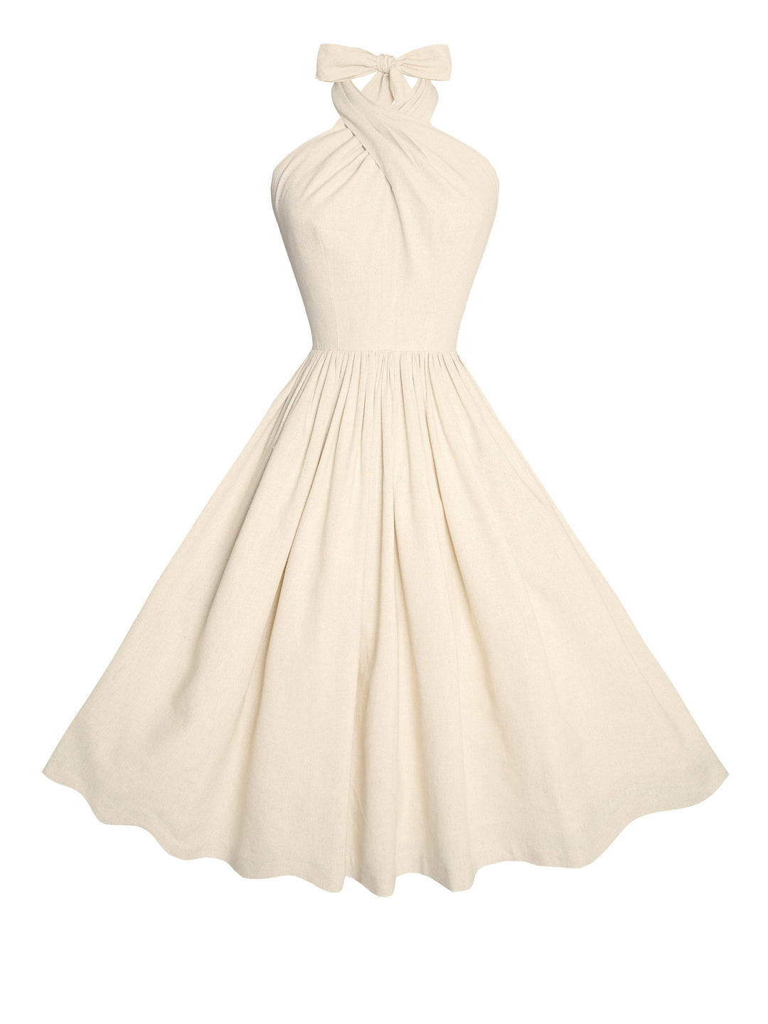 MTO - Ethel Dress in Parchment Ivory Linen