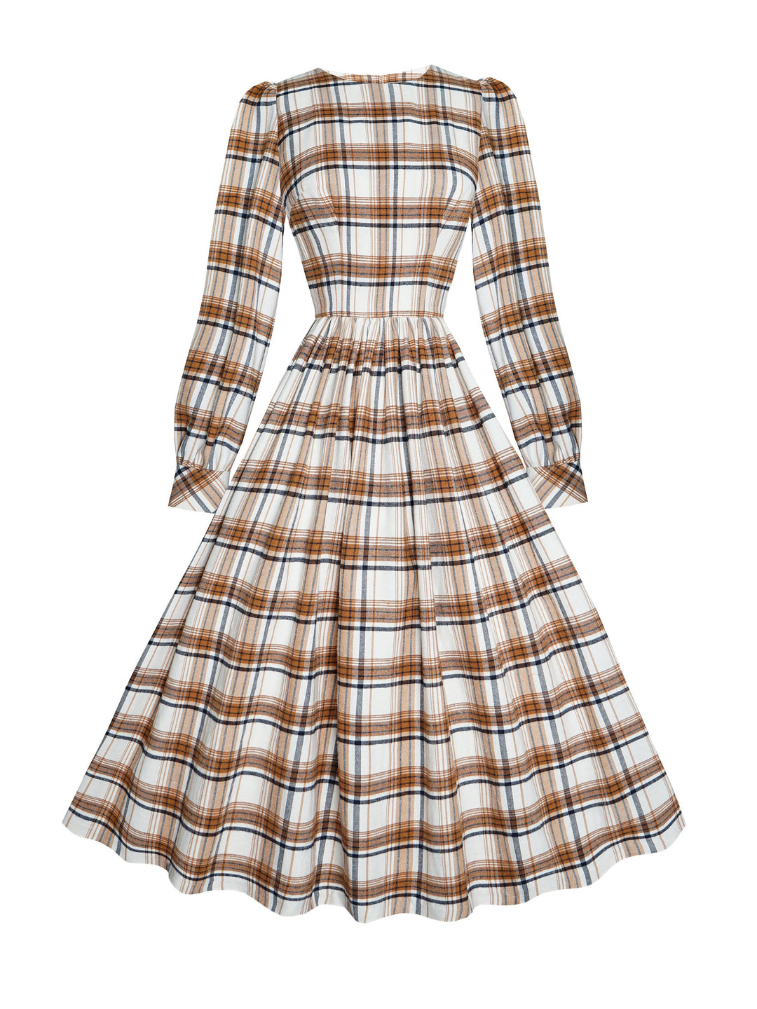 MTO - Agnes Dress in "Khaki Plaid"