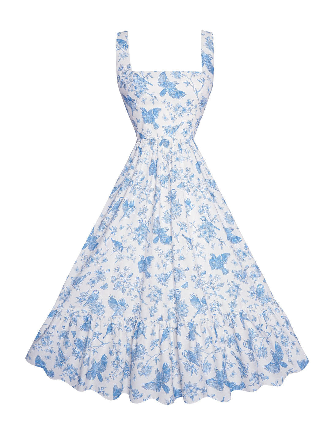 RTS - Size S - Henrietta Dress "Love birds in Toile"