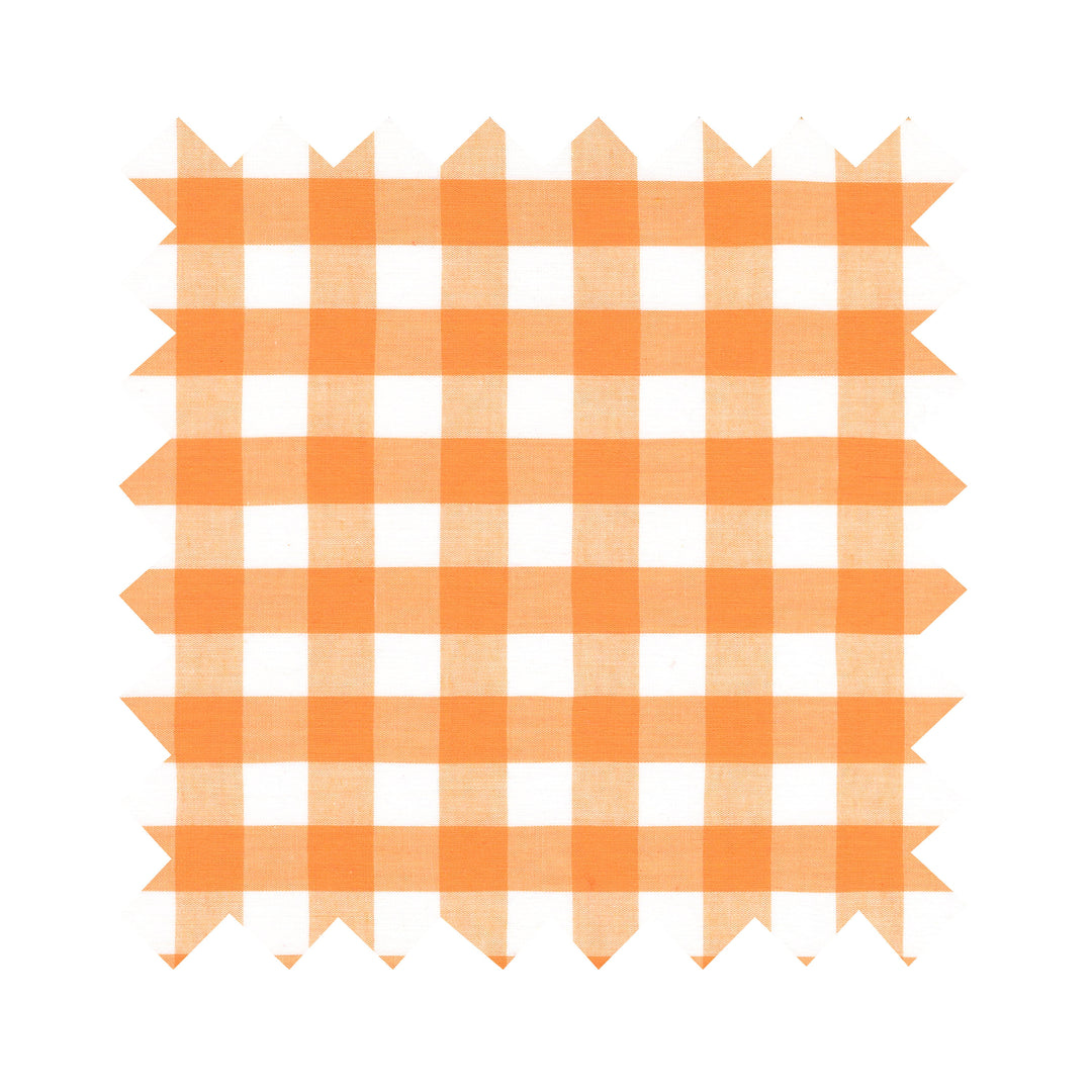 Fabric Orange Gingham - Large Checks - By the Yard