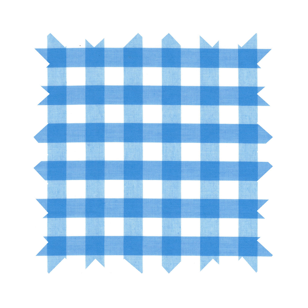 Fabric Light Blue Gingham - Large Checks - By the Yard