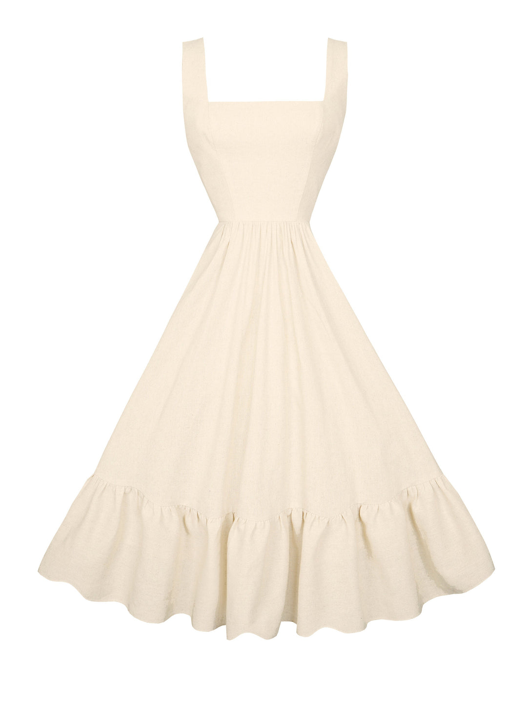 MTO - Henrietta Dress in Parchment Ivory Linen